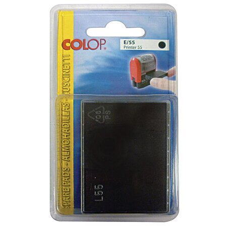 Cassette d'encre pré-encrée E/55 pour timbre automatique Printer 55 - Bleu (Lot de 5)