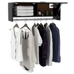 vidaXL Garde-robe noir 100x32 5x35 cm bois d'ingénierie