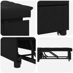 vidaXL Canapé-Lit avec coussin Noir 67 x 194 x 82 cm Contreplaqué