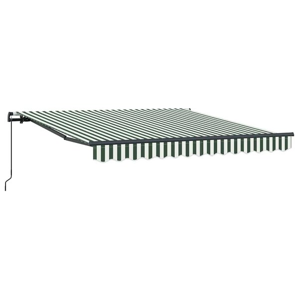 vidaXL Auvent Vert et blanc 300 x 250 cm tissu