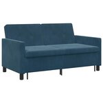 vidaXL Canapé-Lit Bleu Tissu