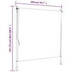 vidaXL Store roulant d'extérieur orange et blanc 200x270cm tissu acier