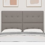 vidaXL Tête de lit LED avec des lumières à LED Taupe 144 cm Polyester