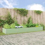 vidaXL Jardinière Vert pastel 195 x 100 x 45 cm Acier galvanisé