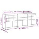 vidaXL Buffet avec lumières LED sonoma gris 181 5x37x67 cm
