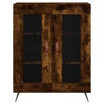 vidaXL Buffet haut Chêne fumé 69 5x34x180 cm Bois d'ingénierie