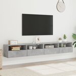vidaXL Meubles TV muraux 2Pièces gris béton 100x30x30cm bois d'ingénierie
