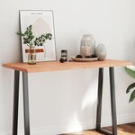 vidaXL Dessus de table bois massif traité bordure assortie