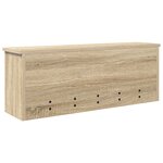 vidaXL Porte-manteau mural avec étagère Montage mural avec stockage avec porte Chêne sonoma 80 x 20 x 30 cm