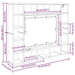 vidaXL Armoire Miroir avec étagère chêne artisanal 91 x 15 x 76.5 cm