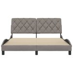 vidaXL Cadre de lit sans matelas taupe 160x200 cm tissu