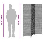 vidaXL Paravent Pliant Manuel Marron 146 x 180 cm. polyrotin