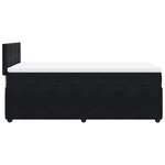 vidaXL Sommier à lattes de lit et matelas Noir 80x200 cm Velours