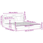 vidaXL Cadre de lit sans matelas blanc et noir 180x200 cm similicuir