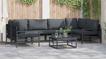 vidaXL Ensemble de canapé de jardin 7 Pièces Anthracite Acier