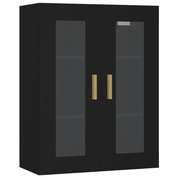 vidaXL Armoire murale suspendue Noir 69 5x34x90 cm