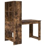 vidaXL Bureau Chêne fumé 122 x 67 x 145 cm Bois d'ingénierie