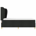 vidaXL Lit à ressorts avec matelas gris foncé 90x190 cm Noir tissu