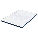 vidaXL Coussins de Matelas Blanc et bleu 160 x 200 cm