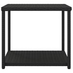 vidaXL Table d'appoint noir 55x45x49 cm résine tressée
