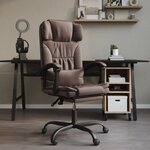 vidaXL Fauteuil inclinable de bureau Marron Similicuir