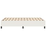 vidaXL Cadre de lit Crème 140x190 cm en tissu corduroy