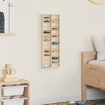 vidaXL Étui d'affichage Marron 21 x 4 5 x 59 cm Bois d'ingénierie