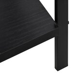 vidaXL Bibliothèque à 4 niveaux noir 60x27 6x124 5cm bois d'ingénierie