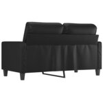 vidaXL Canapé à 2 places Noir 120 cm Similicuir