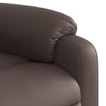 vidaXL Fauteuil inclinable électrique Marron Similicuir