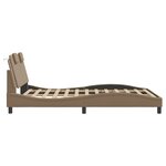 vidaXL Cadre de lit avec LED sans matelas cappuccino 140x190 cm