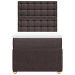 vidaXL Sommier à lattes de lit avec matelas Marron foncé 80x200 cm