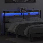 vidaXL Tête de lit de rangement Sonoma gris 180 cm Bois d'ingénierie