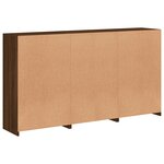 vidaXL Buffet avec lumières LED chêne marron 181 5x37x100 cm