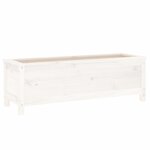 vidaXL Lit surélevé de jardin blanc 119 5x40x39 cm bois de pin massif