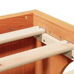 vidaXL Cadre de lit Marron cire 207 x 147 x 30 cm Bois massif en pin