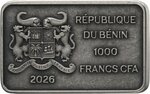 Pièce de monnaie en Argent 1000 Francs g 31.1 (1 oz) Millésime 2026 Trésors Familles Animales EAGLE (PRÉCOMMANDE)