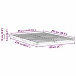 vidaXL Cadre de lit surélevé Blanc 160 x 220 cm Bois massif en pin