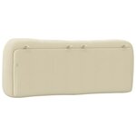 vidaXL Coussin de tête de lit Hvar crème 140 cm tissu