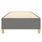 vidaXL Cadre de lit à ressorts gris foncé 100x200 cm tissu