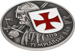 Pièce de monnaie en Argent g Millésime 2023 Knightly Orders KNIGHTS TEMPLAR