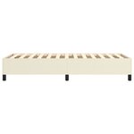 vidaXL Sommier à ressorts de lit Crème 90x200 cm Similicuir