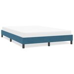 vidaXL Cadre de lit sans matelas bleu foncé 160x210 cm velours