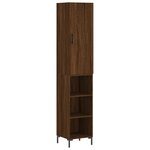 vidaXL Buffet haut Chêne marron 34 5x34x180 cm Bois d'ingénierie