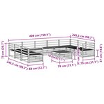 vidaXL Ensemble de canapés d'extérieur 10 Pièces Naturel