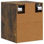 vidaXL Cabinet de chevet mural Chêne fumé 34 5 x 33 x 40 cm