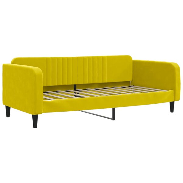 vidaXL Lit de repos jaune 90x200 cm velours