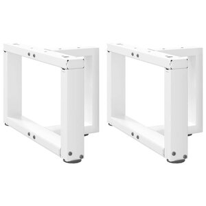 vidaXL Pieds de table basse en T  2 pièces  blanc  50 x 25 x (30-31) cm  acier