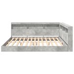 vidaXL Lit bibliothèque avec tête de lit 2 Pièces Gris béton 180 x 200 cm