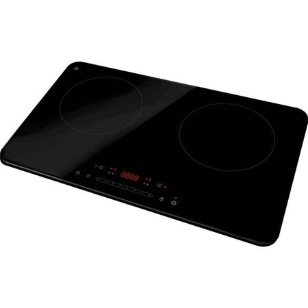 DOMO DO333IP - Plaque a induction double feux - 3500W  - Touchscreen - Minuteur numérique 3h - 7 niveaux de puissance - 20cm